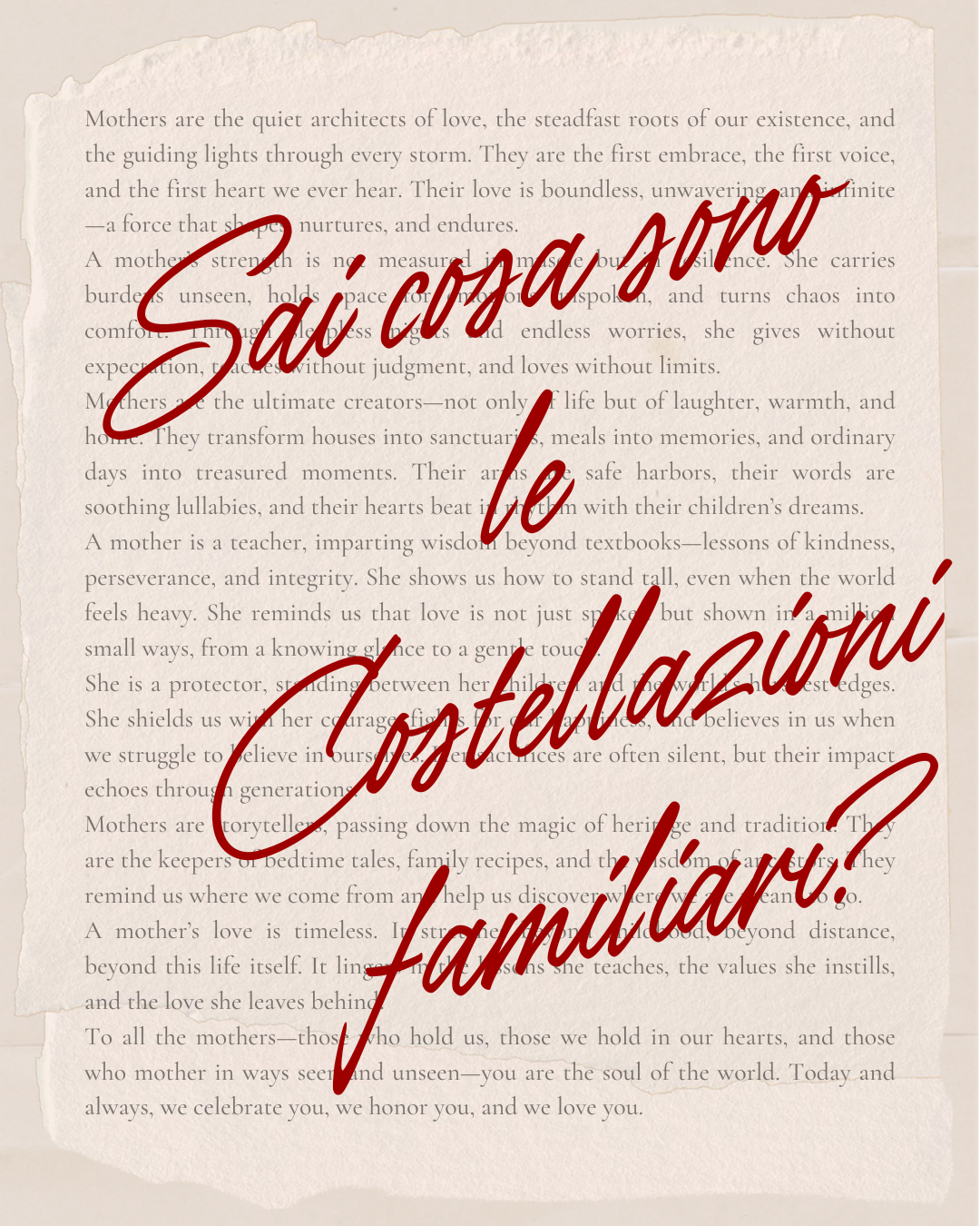 scritta costellazioni familiari su sfondo testuale - medipthazione